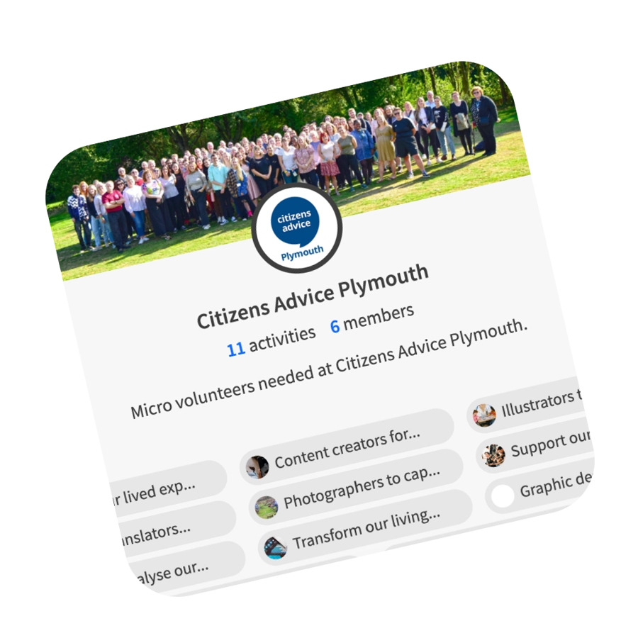 Citizens Advice micro volunteering circle